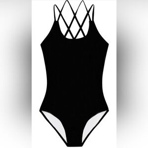 Kanu Surf Girls Reese Upf50Beach Sport Criss-Cross One Piece Swimsuit